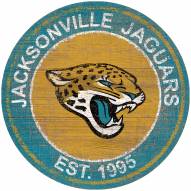 Jacksonville Jaguars 24" Heritage Logo Round Sign
