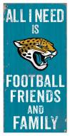 Jacksonville Jaguars 6" x 12" Friends & Family Sign
