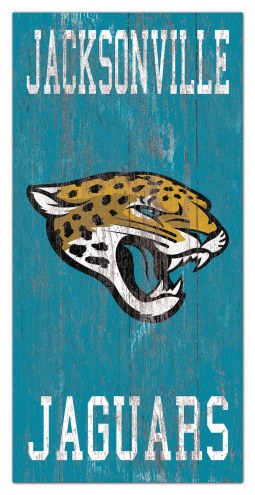 Jacksonville Jaguars 6&quot; x 12&quot; Heritage Logo Sign