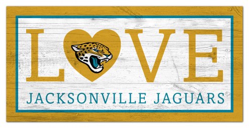 Jacksonville Jaguars 6&quot; x 12&quot; Love Sign