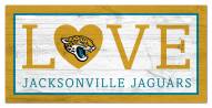 Jacksonville Jaguars 6" x 12" Love Sign