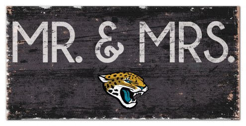 Jacksonville Jaguars 6&quot; x 12&quot; Mr. & Mrs. Sign