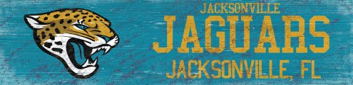 Jacksonville Jaguars 6&quot; x 24&quot; Team Name Sign