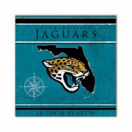 Jacksonville Jaguars Coordinates 10" x 10" Sign