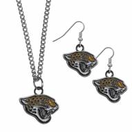 Jacksonville Jaguars Dangle Earrings & Chain Necklace Set