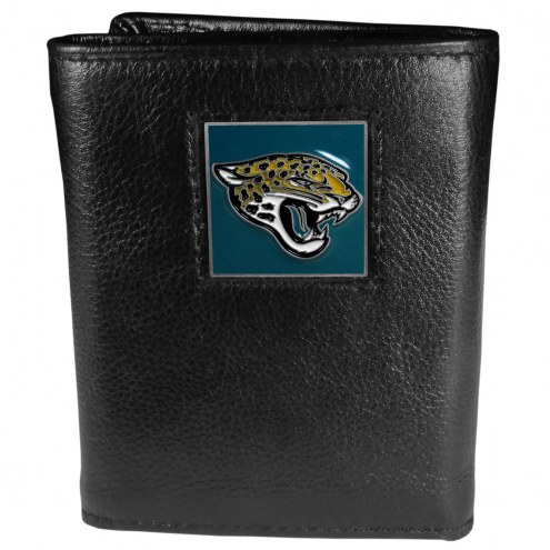 Jacksonville Jaguars Deluxe Leather Tri-fold Wallet in Gift Box