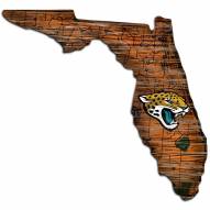Jacksonville Jaguars Distressed State with Logo Sign