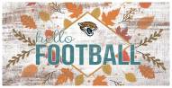 Jacksonville Jaguars Hello Football 6" x 12" Wall Art