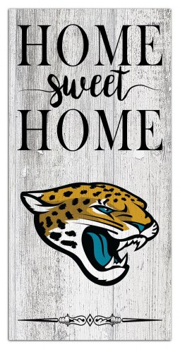 Jacksonville Jaguars Home Sweet Home Whitewashed 6&quot; x 12&quot; Sign