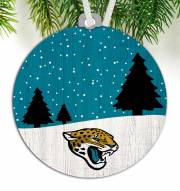 Jacksonville Jaguars Snow Scene Ornament