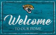 Jacksonville Jaguars Team Color Welcome Sign