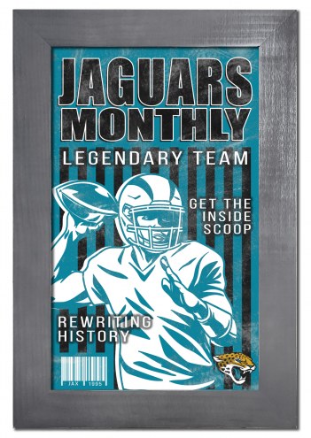 Jacksonville Jaguars Team Monthly 11&quot; x 19&quot; Framed Sign