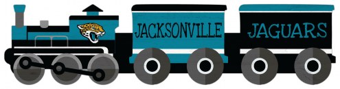 Jacksonville Jaguars Train Cutout 6&quot; x 24&quot; Sign