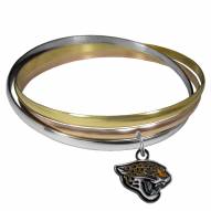Jacksonville Jaguars Tri-color Bangle Bracelet