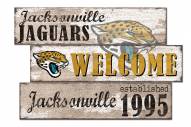 Jacksonville Jaguars Welcome 3 Plank Sign