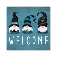 Jacksonville Jaguars Welcome Gnomes 10" x 10" Sign