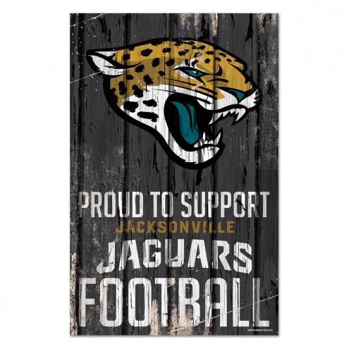 Jacksonville Jaguars Proud to Support Wood Sign