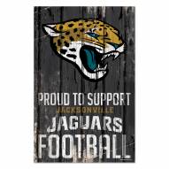 Jacksonville Jaguars Proud to Support Wood Sign