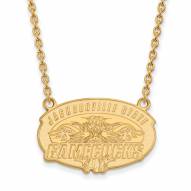 Jacksonville State Gamecocks Sterling Silver Gold Plated Large Pendant Necklace