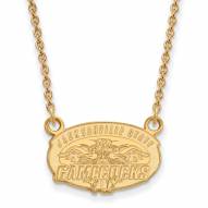 Jacksonville State Gamecocks Sterling Silver Gold Plated Small Pendant Necklace
