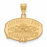Jacksonville State Gamecocks Sterling Silver Gold Plated Medium Pendant