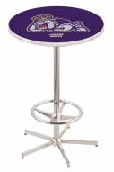 James Madison Dukes Chrome Bar Table with Foot Ring