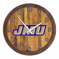 James Madison Dukes "Faux" Barrel Top Wall Clock