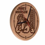 James Madison Dukes Laser Engraved Wood Clock