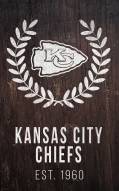Kansas City Chiefs 11" x 19" Laurel Wreath Sign
