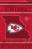 Kansas City Chiefs 17" x 26" Coordinates Sign
