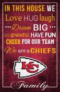 Kansas City Chiefs 17" x 26" In This House Sign