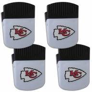 Kansas City Chiefs 4 Pack Chip Clip Magnet with Bottle Opener