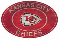 Kansas City Chiefs 46" Heritage Logo Oval Sign