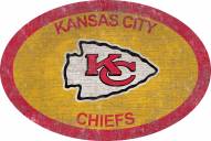 Kansas City Chiefs 46" Team Color Oval Sign