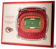 Kansas City Chiefs 5-Layer StadiumViews 3D Wall Art