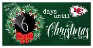 Kansas City Chiefs 6" x 12" Chalk Christmas Countdown Sign