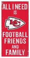 Kansas City Chiefs 6" x 12" Friends & Family Sign