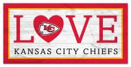 Kansas City Chiefs 6" x 12" Love Sign