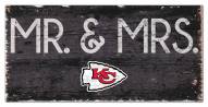 Kansas City Chiefs 6" x 12" Mr. & Mrs. Sign