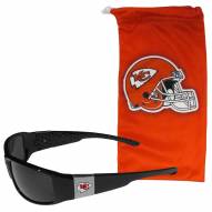 Kansas City Chiefs Chrome Wrap Sunglasses & Bag