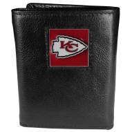 Kansas City Chiefs Deluxe Leather Tri-fold Wallet in Gift Box