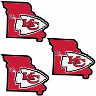 Kansas City Chiefs Home State Decal - 3 Pack