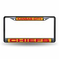 Kansas City Chiefs Laser Black License Plate Frame