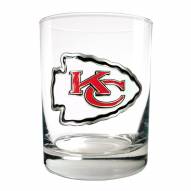 Kansas City Chiefs Logo Rocks Glass - Set of 2