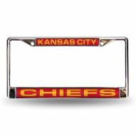 Kansas City Chiefs NFL Laser Chrome License Plate Frame