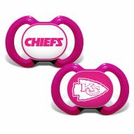 Kansas City Chiefs Pink Pacifier 2-Pack