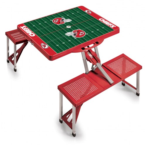 Kansas City Chiefs Red Folding Picnic Table