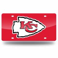 Kansas City Chiefs Red Laser Cut License Plate