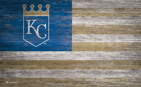 Kansas City Royals 11&quot; x 19&quot; Distressed Flag Sign