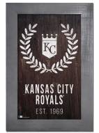 Kansas City Royals 11" x 19" Laurel Wreath Framed Sign